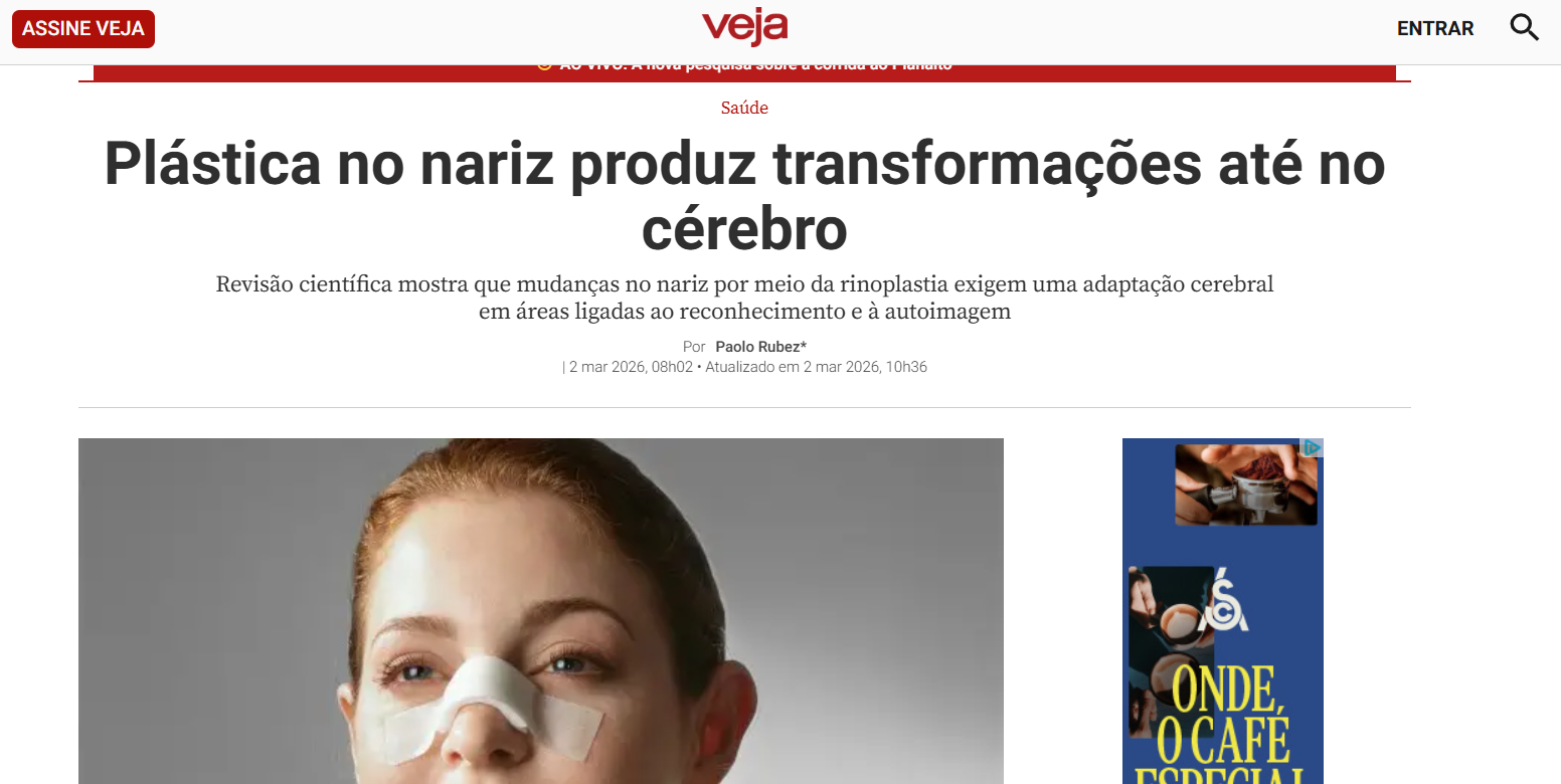 Plástica no nariz transformações até no cérebro