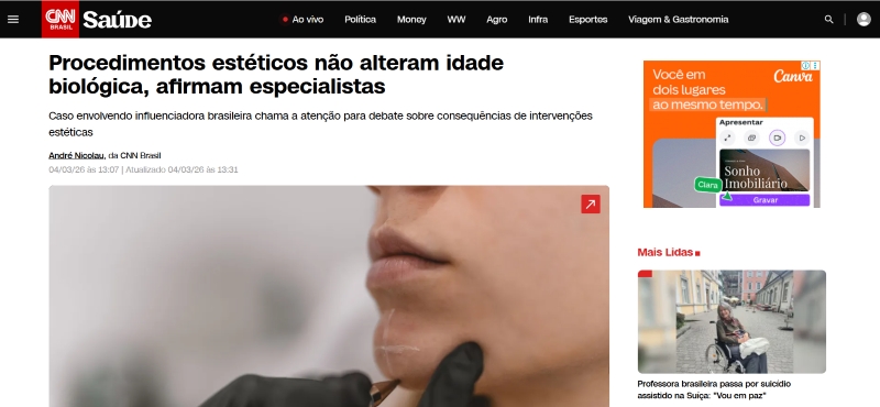 Procedimentos estéticos não alteram idade biológica, afirmam especialistas